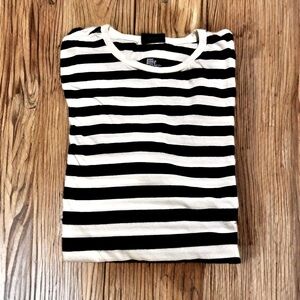Black and White Striped Top men /women